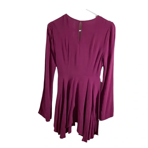 Free People Tie-Front Cutout Mini Dress Junior Size 0 - Picture 5 of 9